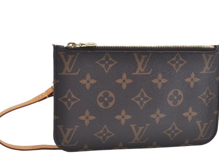 Authentic Louis Vuitton Monogram Neverfull Pouch Purse Clutch Bag LV K4412 For Discount