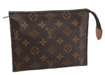 Authentic Louis Vuitton Monogram Poche Toilette 19 M47544 Cosmetics Pouch 2974F For Sale