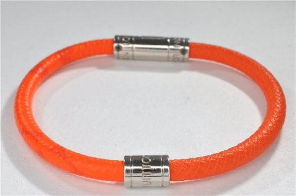 Authentic Louis Vuitton Taiga Rama Bracelet Neo Split Orange M6584D LV 1318F Online Sale