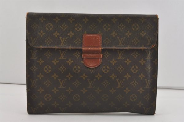 Authentic Louis Vuitton Monogram Poche Ministre Document Case Old Model LV 2485I Sale