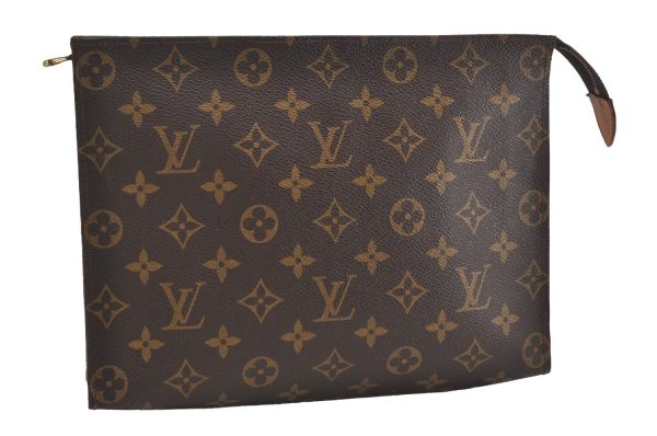 Auth Louis Vuitton Monogram Poche Toilette 26 Cosmetics Pouch Old Model LV 0875I Online Hot Sale