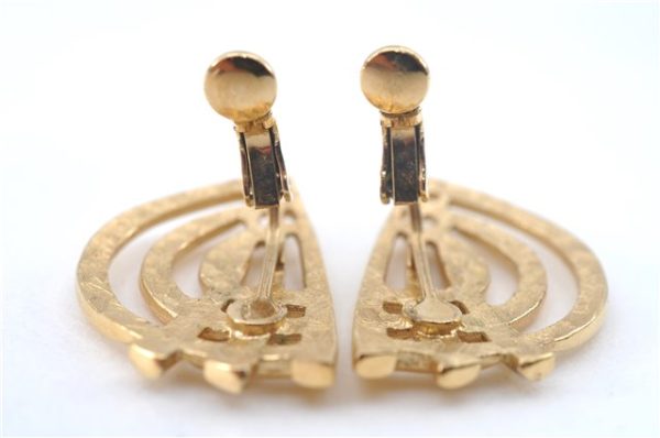 Authentic GIVENCHY Vintage Earrings Gold J5753 Discount