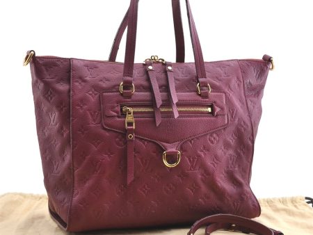 Louis Vuitton Monogram Empreinte Lumineuse PM Tote Bag Bordeaux M94046 LV 6677F Fashion