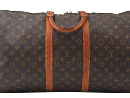 Authentic Louis Vuitton Monogram Keepall 55 Travel Boston Bag M41424 LV 9885F Online Sale