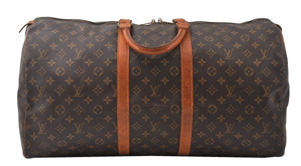 Authentic Louis Vuitton Monogram Keepall 55 Travel Boston Bag M41424 LV 9885F Online Sale