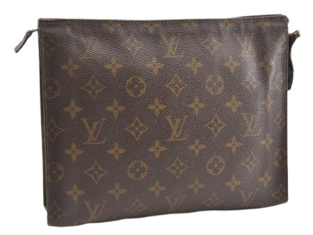 Auth Louis Vuitton Monogram Poche Toilette 26 Cosmetics Pouch Old Model LV K4755 Online now