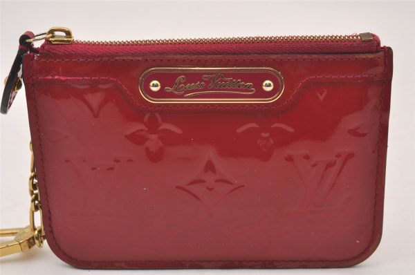 Authentic Louis Vuitton Vernis Pochette Cles NM Coin Purse Case M91669 Red 0843I Supply