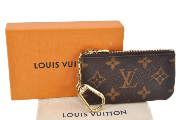 Authentic Louis Vuitton Monogram Pochette Cles Coin Purse Case M62650 Box 3643F Online now