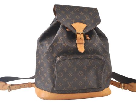 Authentic Louis Vuitton Monogram Montsouris GM Backpack M51135 LV J9090 Cheap