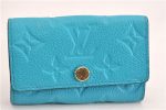 Auth Louis Vuitton Monogram Empreinte Multicles 6 Key Case M81566 Blue LV 6821F on Sale