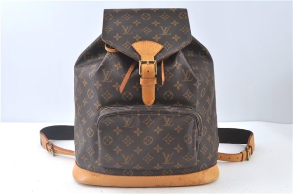 Authentic Louis Vuitton Monogram Montsouris GM Backpack M51135 LV J9327 For Discount