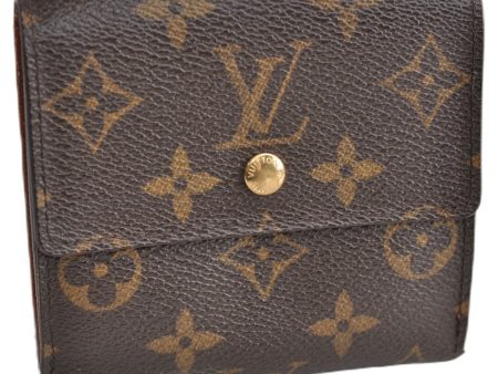 Authentic Louis Vuitton Monogram M61652 Porte Monnaie Billet Carte Credit 3126F Discount