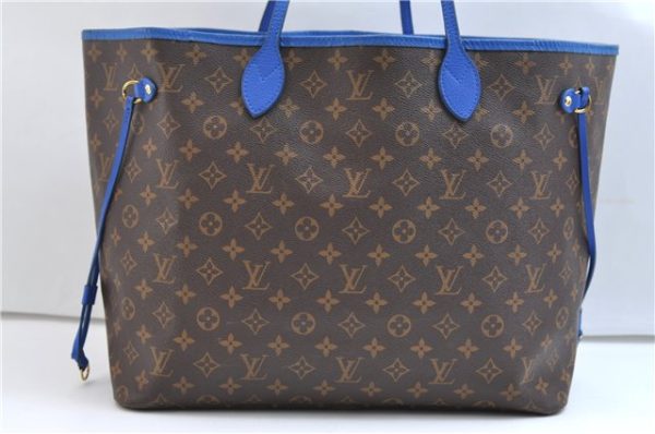 Auth Louis Vuitton Monogram Ikat Flower Neverfull GM Tote Bag M40875 Blue 9283E Online