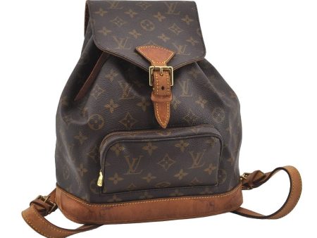 Authentic Louis Vuitton Monogram Montsouris MM Backpack M51136 LV 1663I For Cheap