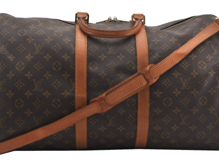 Authentic Louis Vuitton Monogram Keepall Bandouliere 55 M41414 Boston Bag 8400F Online