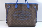 Auth Louis Vuitton Monogram Ikat Flower Neverfull GM Tote Bag M40875 Blue 9283E Online