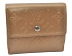 Auth Louis Vuitton Vernis Porte Monnaie Billets Cartes Credit Wallet Beige 7866F Fashion