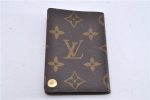 Auth Louis Vuitton Monogram Porte Cartes Credit Pression M60937 Card Case 3600F on Sale