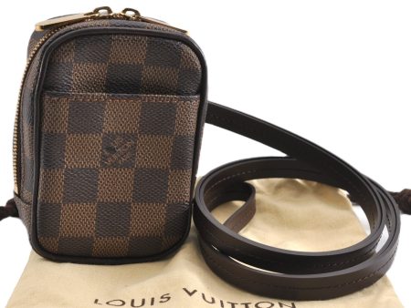 Authentic Louis Vuitton Damier Etui Okapi PM Camera Case Pouch N61738 LV 7856F Online Sale