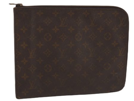 Authentic Louis Vuitton Monogram Poche Documents Document Case Old Model K4650 Cheap