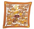 Authentic HERMES Pleats Scarf  AUTOMOBILE  Silk Brown Box J9530 Online