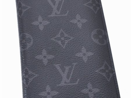 Auth Louis Vuitton Monogram Eclipse Portefeuille Brazza Wallet M61697 LV 2751F Fashion