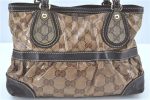 Auth GUCCI Jumbo GG Crystal Shoulder Tote Bag PVC Leather 223964 Brown J5705 Supply