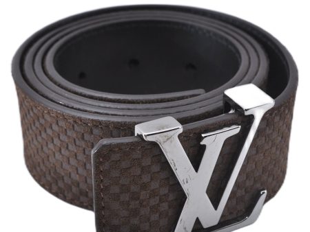 Authentic Louis Vuitton Micro Damier Ceinture LV Initial 35.4  M6876 Belt 3361F For Sale