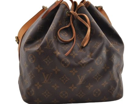 Authentic Louis Vuitton Monogram Petit Noe M42226 Shoulder Drawstring Bag 1800I Online Sale