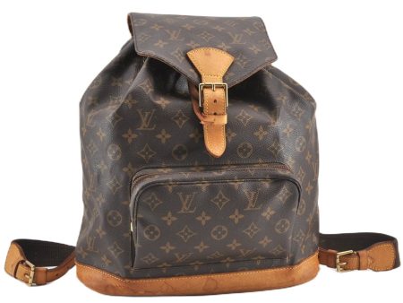 Authentic Louis Vuitton Monogram Montsouris GM Backpack M51135 LV 8265F For Cheap