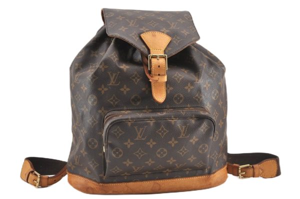 Authentic Louis Vuitton Monogram Montsouris GM Backpack M51135 LV 8265F For Cheap