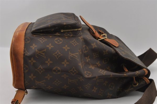 Authentic Louis Vuitton Monogram Montsouris GM Backpack M51135 LV 1716I Cheap