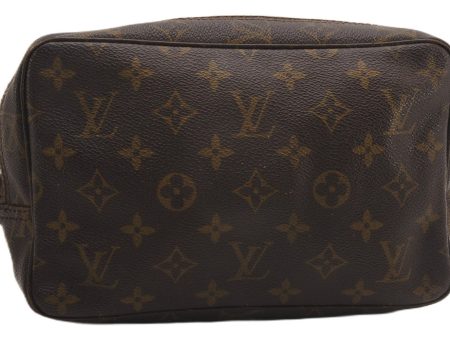 Auth Louis Vuitton Monogram Trousse Toilette 23 Clutch Hand Bag Old Model K4614 on Sale