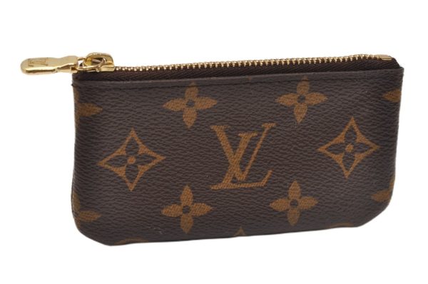 Authentic Louis Vuitton Monogram Pochette Cles Coin Purse Case M62650 LV 1923G Hot on Sale