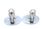 Authentic HERMES BIJOUTERIE FANTASIE Sellier Earrings Silver J7077 Supply