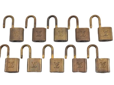 Authentic Louis Vuitton Padlock Gold 10Set LV K4825 on Sale