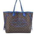 Auth Louis Vuitton Monogram Ikat Flower Neverfull GM Tote Bag M40875 Blue 9283E Online