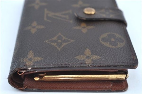 Auth Louis Vuitton Monogram Porte Monnaie Billets Viennois M61663 Wallet J9686 Online Sale