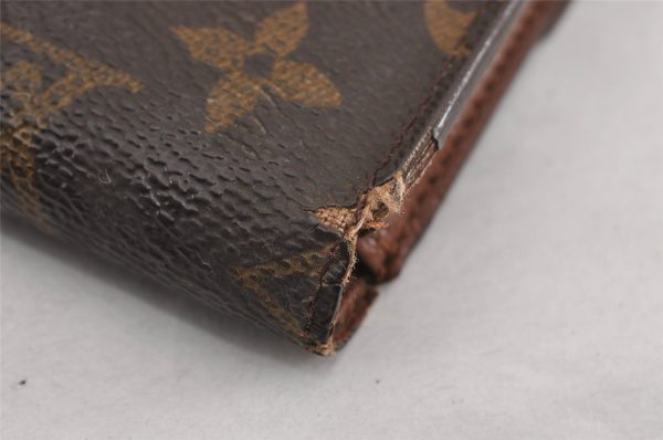 Authentic Louis Vuitton Monogram Porte Tresor Etui Papier Wallet M61202 LV K4957 on Sale