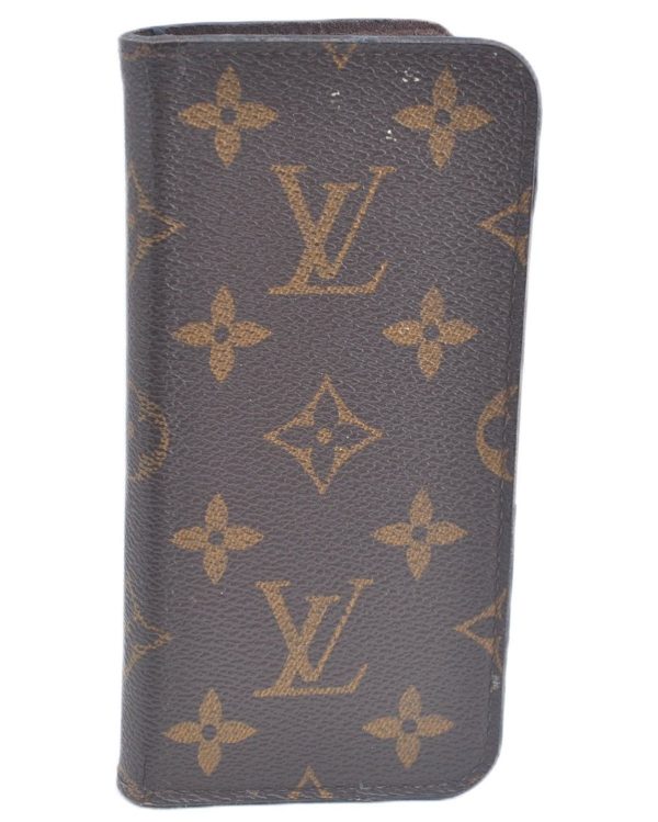 Authentic Louis Vuitton Monogram Folio Iphone X Xs Case M63443 LV J9690 Online Sale