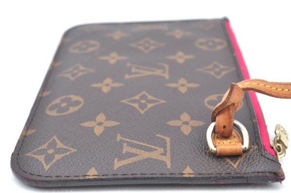 Authentic Louis Vuitton Monogram Neverfull Pouch Purse Clutch Bag Pink LV K4435 For Discount