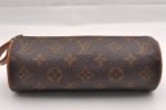 Authentic Louis Vuitton Monogram Trousse Ronde Pen Case Pouch M47630 Junk 0964I Sale