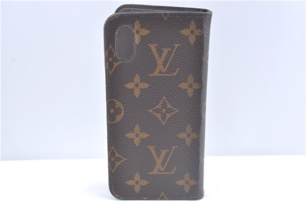 Authentic Louis Vuitton Monogram Folio Iphone X Xs Case M63443 LV J9690 Online Sale