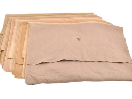 Authentic Louis Vuitton Dust Bag 10 Set Cotton Beige 18.1x13.6x0.2 LV 9873F on Sale