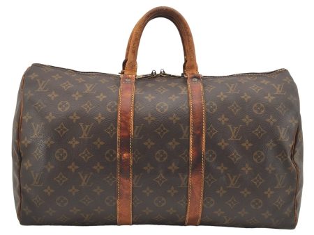 Authentic Louis Vuitton Monogram Keepall 45 Travel Boston Bag M41428 LV 1867I Fashion