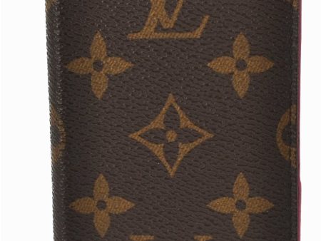 Authentic Louis Vuitton Monogram Folio Iphone 7 8 Case Pink M61906 LV 1025F Cheap