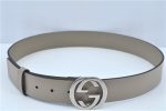 Authentic GUCCI Interlocking G Belt Leather 368186 Size 90cm 35.4  Beige J6021 Discount