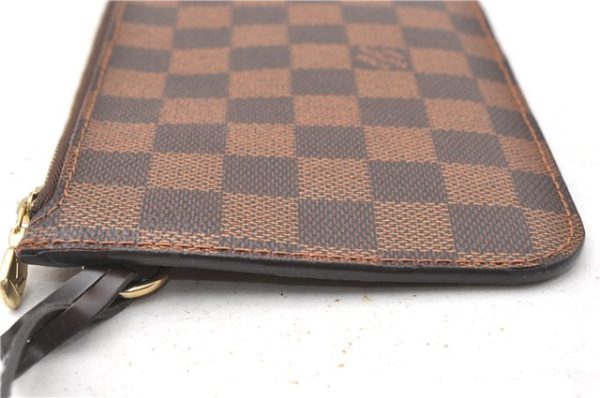 Authentic Louis Vuitton Damier Neverfull Pouch Purse Clutch Bag LV 6511F For Discount