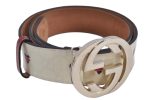 Authentic GUCCI Interlocking G Belt GG PVC Leather 85cm 33.5  114876 White 7725F Online Hot Sale