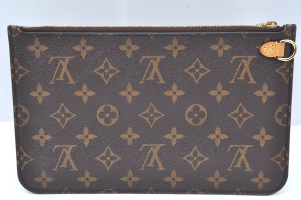 Authentic Louis Vuitton Monogram Neverfull Pouch Purse Clutch Bag LV K4436 Sale